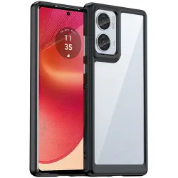 Phonesta Acrylic Hybrid Back Cover Hülle für Motorola Edge 50 Fusion - Schwarz