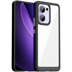 Phonesta Acrylic Hybrid Back Cover Hülle für Oppo Reno13 F 4G/5G / Reno13 FS 5G - Schwarz