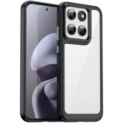 Phonesta Acrylic Hybrid Back Cover Hülle für Motorola Moto G67/G77 - Schwarz