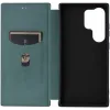 Phonesta Carbon Fiber Skin Book Wallet Klapphülle für Samsung Galaxy S25 Ultra - Dunkelgrün 5