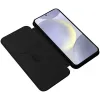 Phonesta Carbon Fiber Skin Book Wallet Klapphülle für Samsung Galaxy S25 - Schwarz 2
