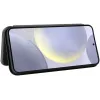 Phonesta Carbon Fiber Skin Book Wallet Klapphülle für Samsung Galaxy S25 Plus - Schwarz 3
