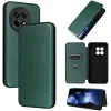 Phonesta Carbon Fiber Skin Book Wallet Klapphülle für OnePlus 13R - Dunkelgrün 7