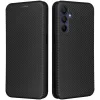 Phonesta Carbon Fiber Skin Book Wallet Klapphülle für Samsung Galaxy A16 - Schwarz