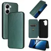 Phonesta Carbon Fiber Skin Book Wallet Klapphülle für Xiaomi Poco X7 Pro - Dunkelgrün 7