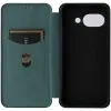 Phonesta Carbon Fiber Skin Book Wallet Klapphülle für Google Pixel 9a - Dunkelgrün 4