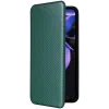 Phonesta Carbon Fiber Skin Book Wallet Klapphülle für Google Pixel 9a - Dunkelgrün 8