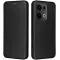 Phonesta Carbon Fiber Skin Book Wallet Klapphülle für Oppo Reno13 - Schwarz