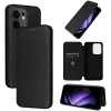 Phonesta Carbon Fiber Skin Book Wallet Klapphülle für Oppo Reno13 F 4G/5G / Reno13 FS 5G - Schwarz 7