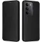 Phonesta Carbon Fiber Skin Book Wallet Klapphülle für Realme 14x / C75 - Schwarz
