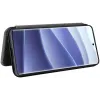 Phonesta Carbon Fiber Skin Book Wallet Klapphülle für Xiaomi Redmi Note 14 Pro 4G - Schwarz 3