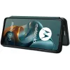 Phonesta Carbon Fiber Skin Book Wallet Klapphülle für Motorola Moto G05 / Moto E15 - Dunkelgrün 3