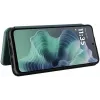 Phonesta Carbon Fiber Skin Book Wallet Klapphülle für Motorola Moto G35 - Dunkelgrün 3