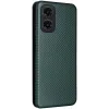 Phonesta Carbon Fiber Skin Book Wallet Klapphülle für Motorola Moto G35 - Dunkelgrün 9