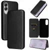 Phonesta Carbon Fiber Skin Book Wallet Klapphülle für Samsung Galaxy S25 Edge - Schwarz