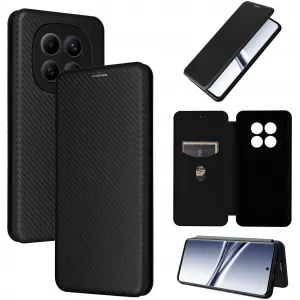 Phonesta Carbon Fiber Skin Book Wallet Klapphülle für Xiaomi Redmi Note 15 4G/5G / Xiaomi Poco M8 - Schwarz