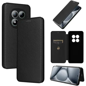 Phonesta Carbon Fiber Skin Book Wallet Klapphülle für Xiaomi Redmi Note 15 Pro Plus / Xiaomi Poco M8 Pro - Schwarz