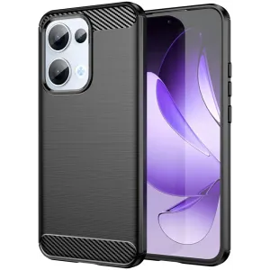 Phonesta Carbon Silikon Back Cover Hülle für Oppo Reno13 - Schwarz