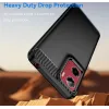 Phonesta Carbon Silikon Back Cover Hülle für Motorola Moto G05 / Moto E15 - Schwarz 7