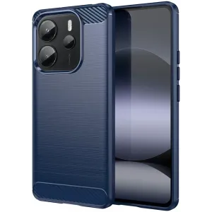 Phonesta Carbon Silikon Back Cover Hülle für Xiaomi Redmi Note 14 4G - Blau