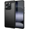 Phonesta Carbon Silikon Back Cover Hülle für Xiaomi Redmi Note 14 4G - Schwarz