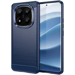 Phonesta Carbon Silikon Back Cover Hülle für Xiaomi Redmi Note 14 Pro Plus - Blau