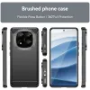 Phonesta Carbon Silikon Back Cover Hülle für Xiaomi Redmi Note 14 Pro Plus - Schwarz 3