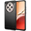 Phonesta Carbon Silikon Back Cover Hülle für Oppo Reno12 F/Reno12 FS - Schwarz