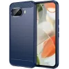 Phonesta Carbon Silikon Back Cover Hülle für Google Pixel 9a - Blau