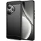 Phonesta Carbon Silikon Back Cover Hülle für Realme GT 6 - Schwarz