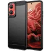 Phonesta Carbon Silikon Back Cover Hülle für Motorola Moto G35 - Schwarz