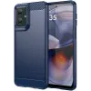 Phonesta Carbon Silikon Back Cover Hülle für Motorola Moto G55 - Blau