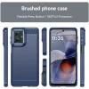 Phonesta Carbon Silikon Back Cover Hülle für Motorola Moto G55 - Blau 2