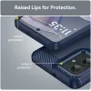 Phonesta Carbon Silikon Back Cover Hülle für Motorola Moto G55 - Blau 6