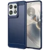 Phonesta Carbon Silikon Back Cover Hülle für Motorola Edge 50 Pro - Blau