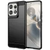 Phonesta Carbon Silikon Back Cover Hülle für Motorola Edge 50 Pro - Schwarz
