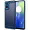 Phonesta Carbon Silikon Back Cover Hülle für Motorola Moto G04 / G04s / G24 / G24 Power / E14 - Blau