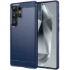 Phonesta Carbon Silikon Back Cover Hülle für Samsung Galaxy S25 Ultra - Blau