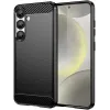 Phonesta Carbon Silikon Back Cover Hülle für Samsung Galaxy S25/S24 - Schwarz