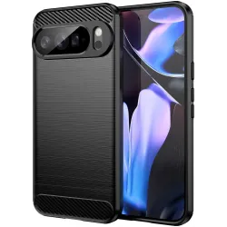 Phonesta Carbon Silikon Back Cover Hülle für Google Pixel 10 Pro XL - Schwarz