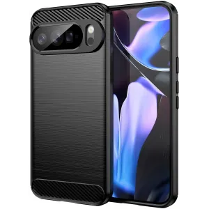 Phonesta Carbon Silikon Back Cover Hülle für Google Pixel 10 Pro XL - Schwarz