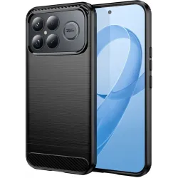 Phonesta Carbon Silikon Back Cover Hülle für Xiaomi Poco F8 Ultra - Schwarz