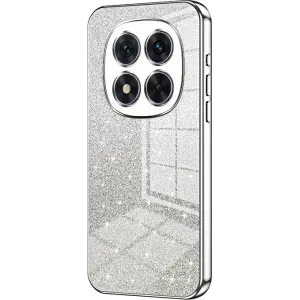 Phonesta Crystal Sparkle Silikon Back Cover Hülle für Xiaomi Redmi Note 14 Pro 5G / Xiaomi Poco X7 - Silber