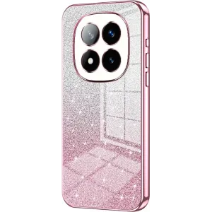 Phonesta Crystal Sparkle Silikon Back Cover Hülle für Xiaomi Redmi Note 14 Pro Plus - Rosa