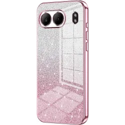 Phonesta Crystal Sparkle Silikon Back Cover Hülle für OnePlus Nord 4 - Rosa