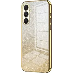 Phonesta Crystal Sparkle Silikon Back Cover Hülle für Samsung Galaxy A26 - Gold