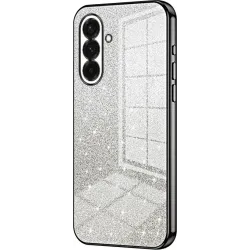 Phonesta Crystal Sparkle Silikon Back Cover Hülle für Samsung Galaxy A36 - Schwarz