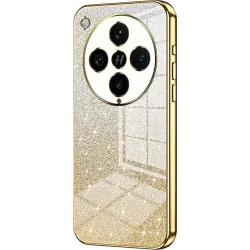 Phonesta Crystal Sparkle Silikon Back Cover Hülle für Oppo Find X8 Pro - Gold