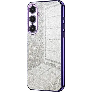 Phonesta Crystal Sparkle Silikon Back Cover Hülle für Samsung Galaxy S25 Plus - Lila