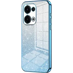 Phonesta Crystal Sparkle Silikon Back Cover Hülle für Oppo Reno13 - Blau